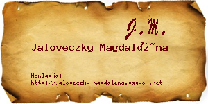 Jaloveczky Magdaléna névjegykártya