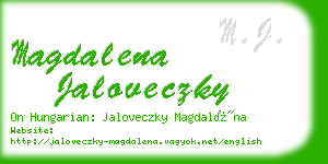 magdalena jaloveczky business card